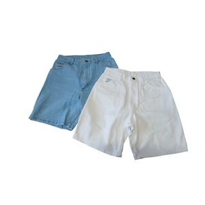 Vintage womens Wranglers jorts ribcage mom High-Waisted jean shorts 2 pairs